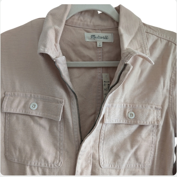 NWT Madewell Garment Dyed Coverall Jumpsuit Avalon Pink XS Celebrity Style - Picture 7 of 16